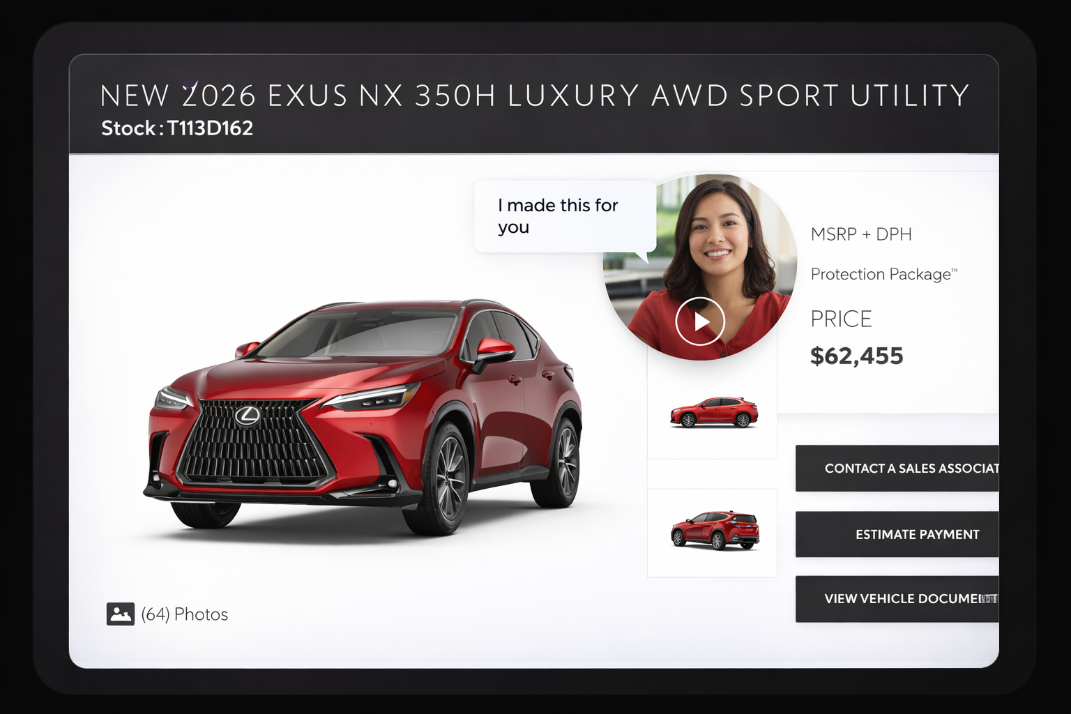 Personalized email video preview